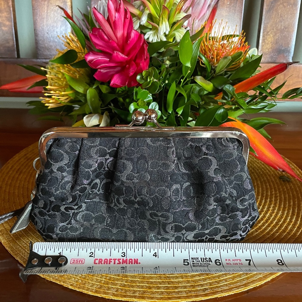 Black Silver COACH clutch